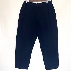 GlobalDesi Black boho-chic western Cropped Harem Pants Viscose Cotton M Womens